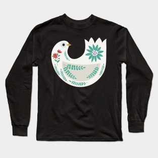 Folk Art Dove Long Sleeve T-Shirt